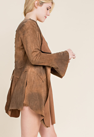 Vocal Apparel Women's Suede Jacket - Camel