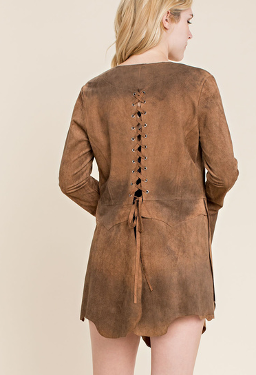 Vocal Apparel Women's Suede Jacket - Camel