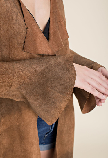 Vocal Apparel Women's Suede Jacket - Camel