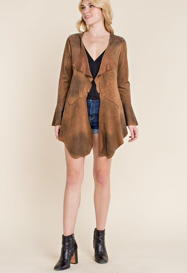 Vocal Apparel Women's Suede Jacket - Camel