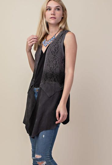 Vocal Apparel Women's Lace Vest
