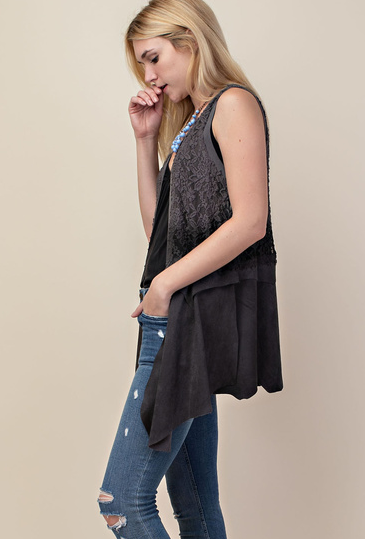 Vocal Apparel Women's Lace Vest
