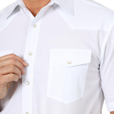 Wrangler Men's Sollid Sport Western Snap Shirt