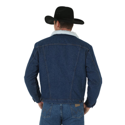 Wrangler Men's Sherpa Lined Pre-Washed Denim Jacket