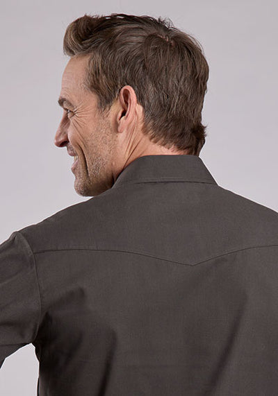 Roper Men's Solid Broadcloth Western Shirt