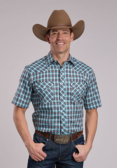 Roper Men's Plaid Short Sleeve Shirt