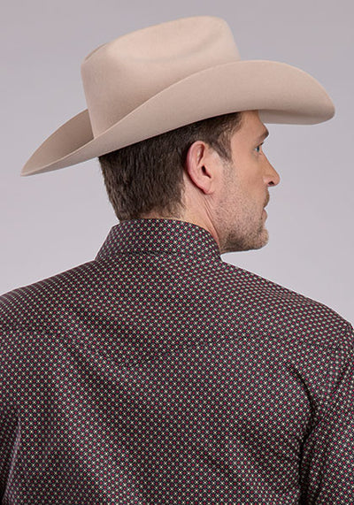 Roper Men's Red Star Geo Print Shirt