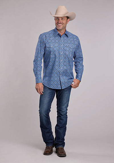 Roper Men's Amarillo Allover Print Shirt