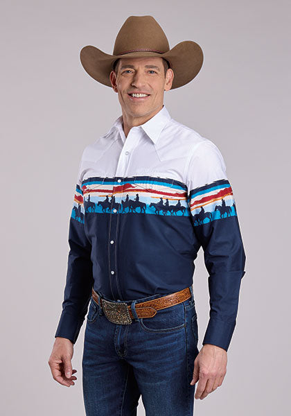 Roper Men's Sunset Border Print Shirt - Centerville Western Store