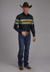 Roper Men's Aztec Border Print Shirt