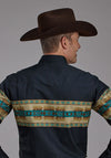 Roper Men's Aztec Border Print Shirt