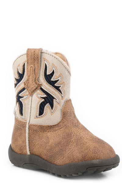 Roper Infant's Navy Mesh Western Inlay Western Boot