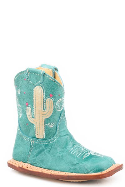 Roper Infant's Cowbabies Cactus Overlay Western Boot
