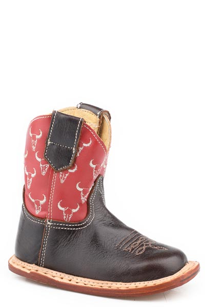 Roper Infant's Cowbabies Skull Embroidered Western Boot