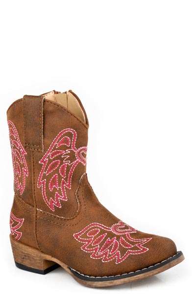 Roper Toddler's Pink Wing Embroidery Boot