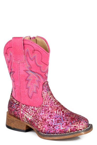 Roper Toddler's Aztec Glitter Vamp Western Boot