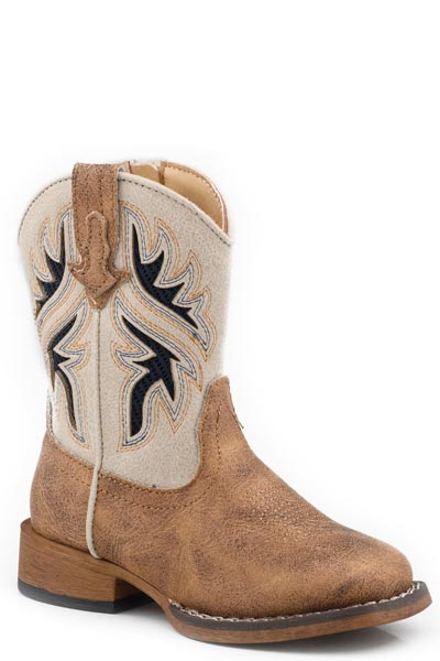 Roper Toddler's Navy Mesh Underlay Western Boot