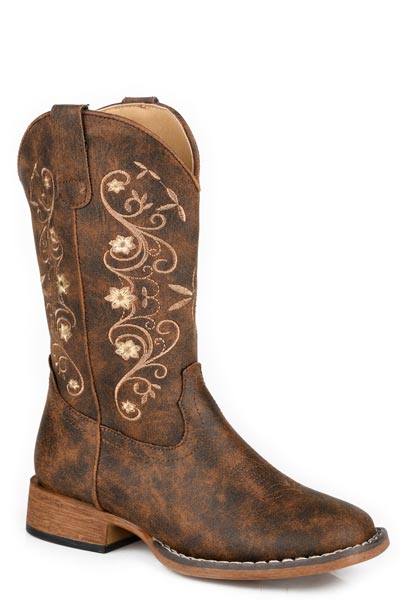 Roper Little Kid's Floral Embroidery Western Boot