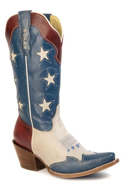 Roper Women's Vintage Inlayed Stars Western Boot