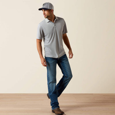 Ariat Men's TEK Polo - Silver Lining