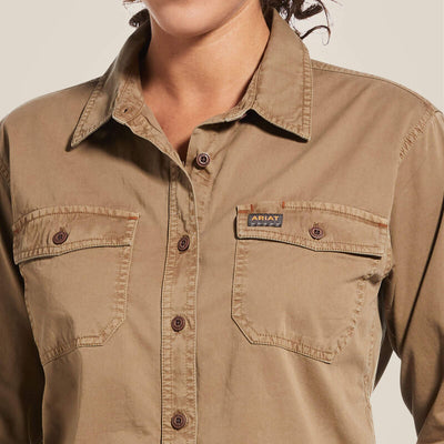 Ariat Women's Rebar Washed Twill Work Shirt