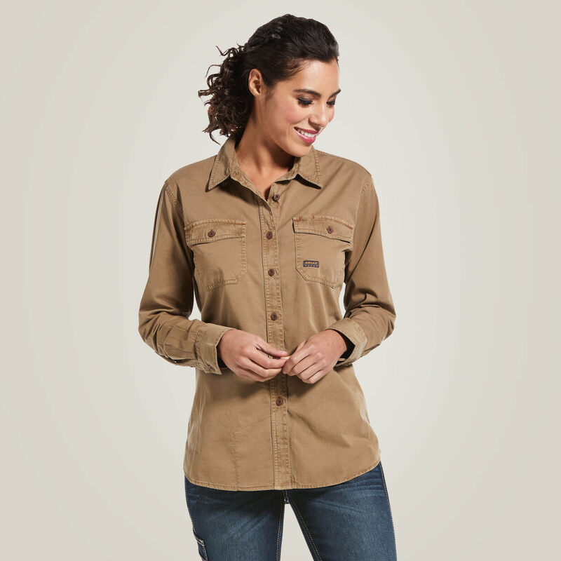 Ariat Women's Rebar Washed Twill Work Shirt