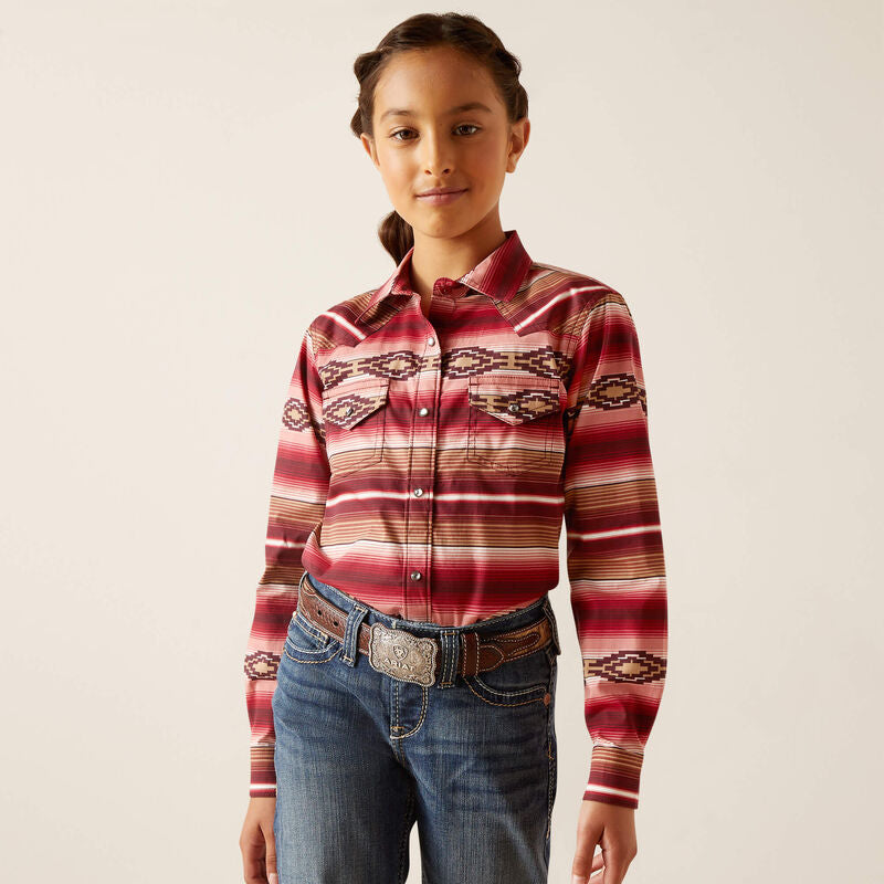 Ariat Girl's Serape Stripe Western Shirt