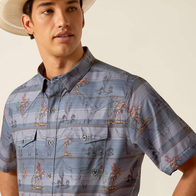 Ariat Men's VentTEK Western Print Fitted Shirt