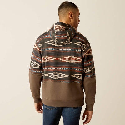 Ariat Men's Color Block Hoodie - Brindle