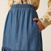 Ariat Women's Chambray Tiered Skirt