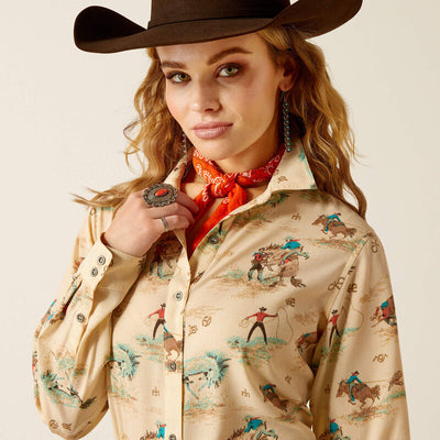 Ariat Women's Homestyle Retro Ranch Print Shirt