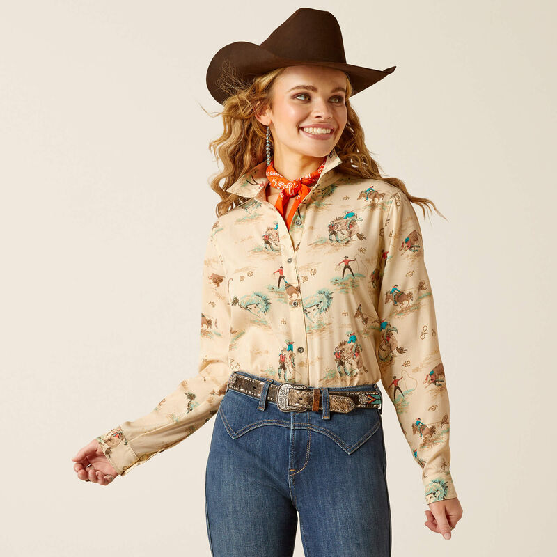 Ariat Women's Homestyle Retro Ranch Print Shirt