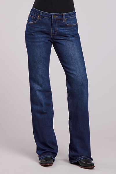 Tin Haul Women's Antler Heavy Embroidered Back Pocket Jeans