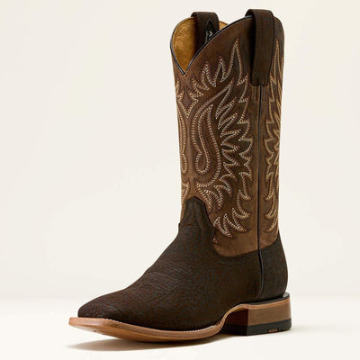 Ariat Men's Gold Point Bison Leather Western Boots