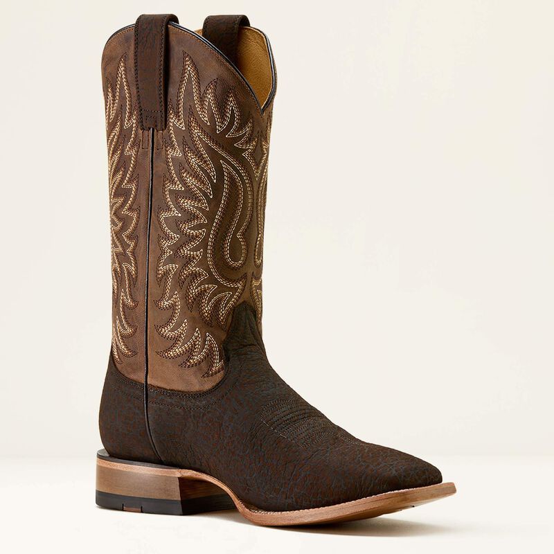 Ariat Men's Gold Point Bison Leather Western Boots