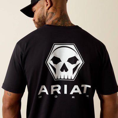 Ariat Men's Rebar Cotton Strong Bolt Skull T-Shirt