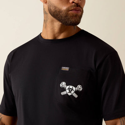 Ariat Men's Rebar Cotton Strong Bolt Skull T-Shirt