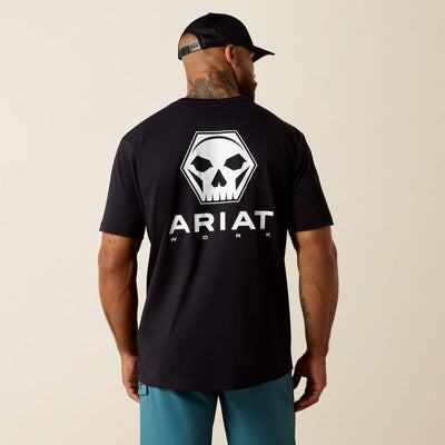 Ariat Men's Rebar Cotton Strong Bolt Skull T-Shirt