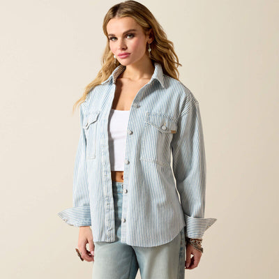 Ariat Women's Denim Stripe Shirt Jacket