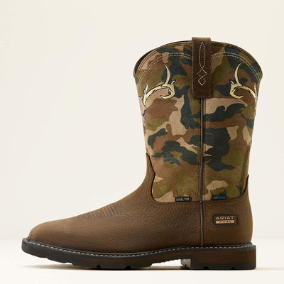 Ariat Men's Groundbreaker Antler Waterproof Steel Toe Boot