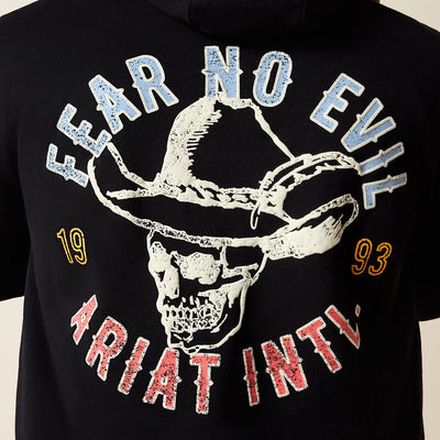 Ariat Men's Stitched Skull "Fear No Evil" Hoodie