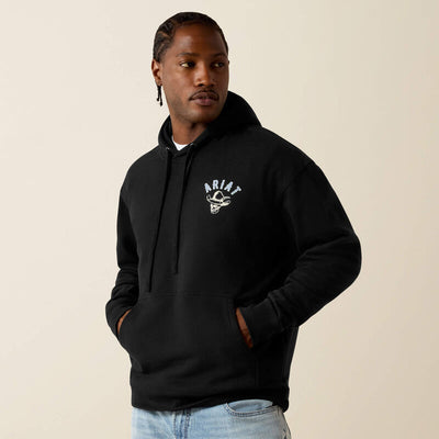 Ariat Men's Stitched Skull "Fear No Evil" Hoodie