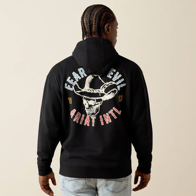 Ariat Men's Stitched Skull "Fear No Evil" Hoodie