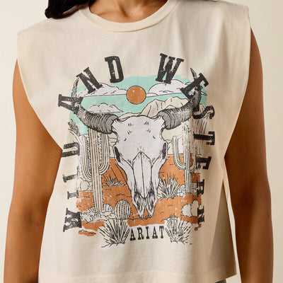 Ariat Women's Steer Skull Landscape T-Shirt