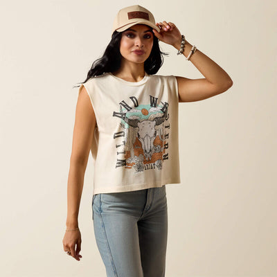 Ariat Women's Steer Skull Landscape T-Shirt