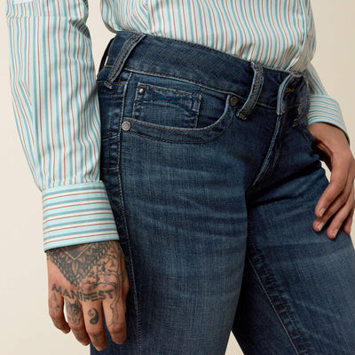 Ariat Women's Mid Rise Luisa Boot Cut Jean