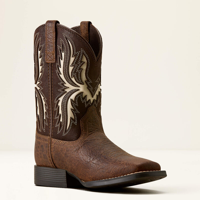 Ariat Kid's Driftwood Wide Square Toe Western Boot