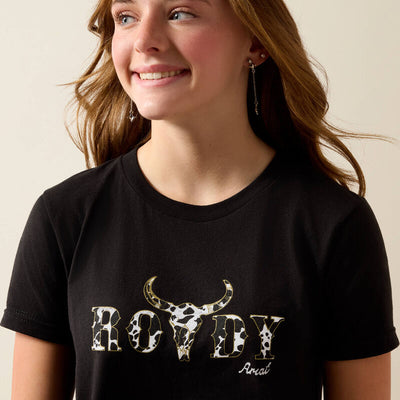 Ariat Girl's Rowdy Cow Skull T-Shirt