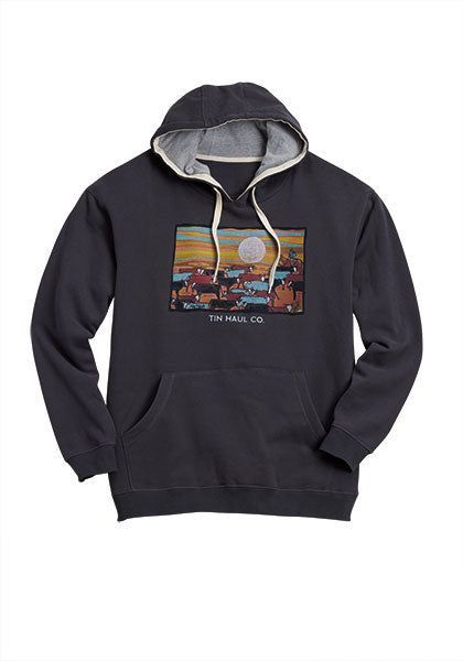 Tin Haul Men's Herd of Cattle Screen Print Hoodie