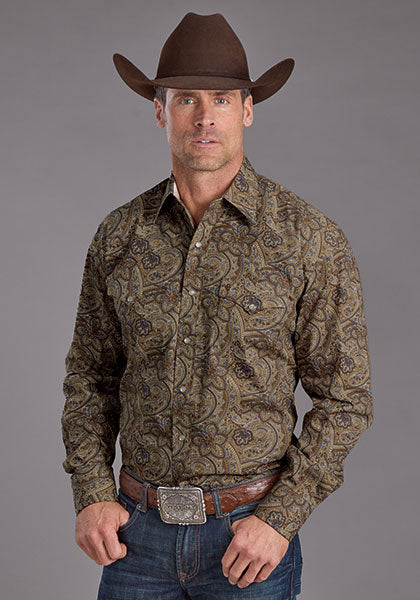 Stetson Men's San Antonio Paisley Western Shirt